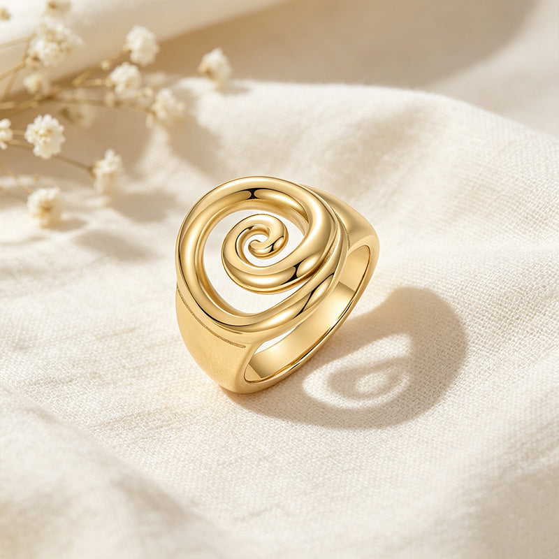 Swirl Spiral Ring