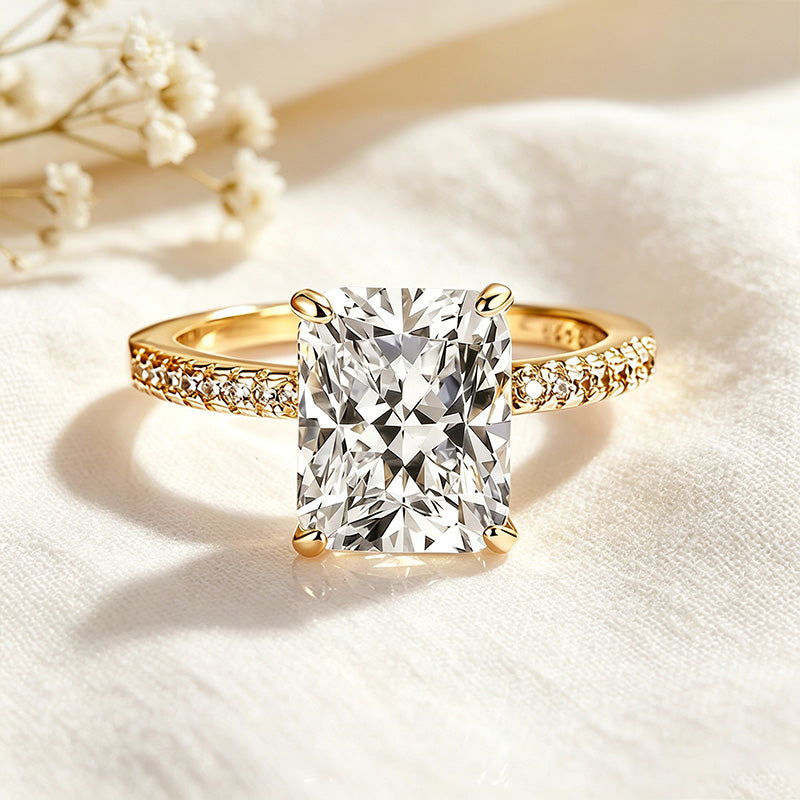 Radiant Cut Moissanite Ring