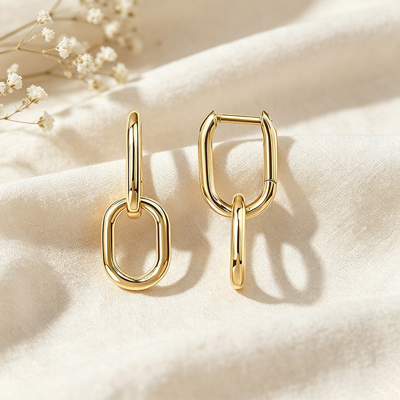 Paperclip Hoop Earrings