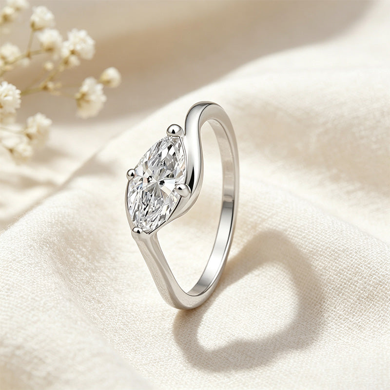 Marquise Moissanite Ring