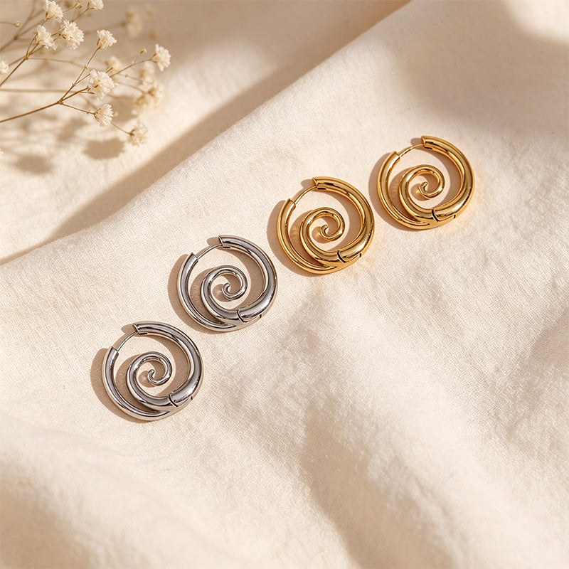 Spiral Clicker Earrings