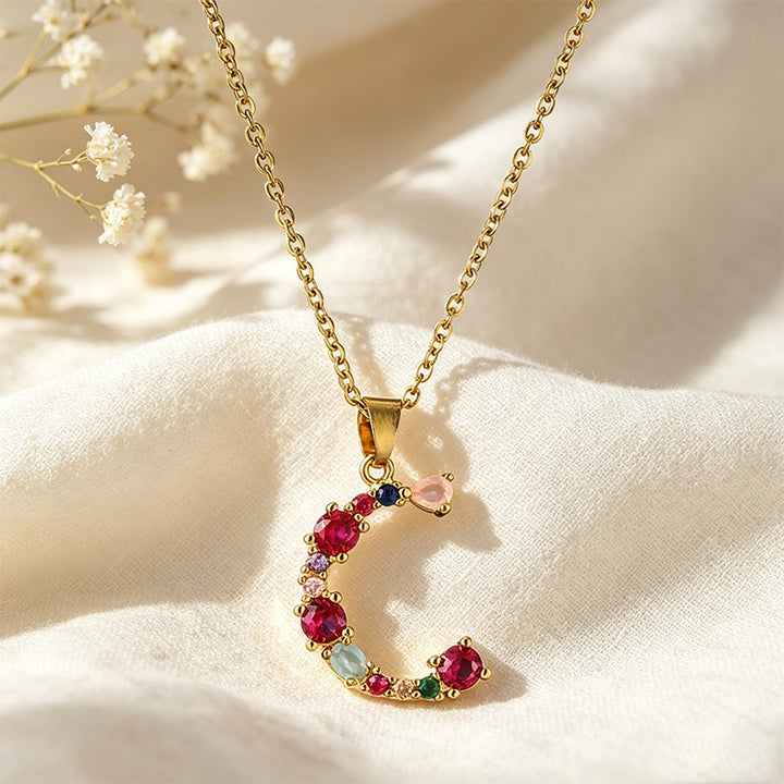 Multicolor Letter Necklace