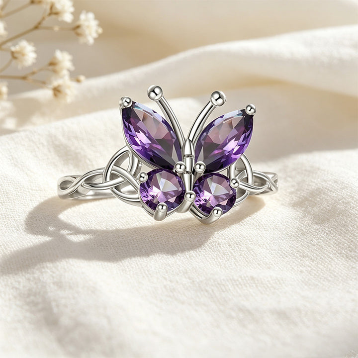 Butterfly Moissanite Ring