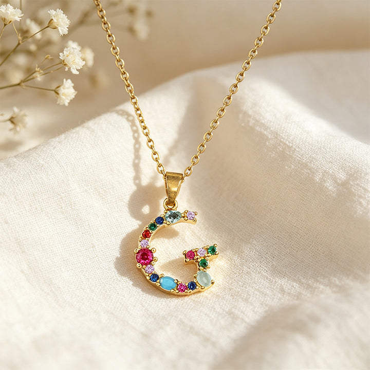 Multicolor Letter Necklace