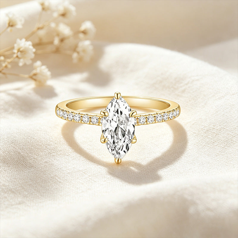 Minimalist Marquise CZ Ring