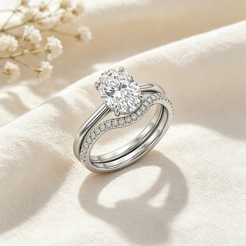 Moissanite Stacking Ring Set