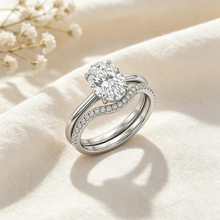 Moissanite Stacking Ring Set
