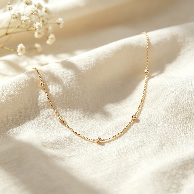CZ Station Necklace