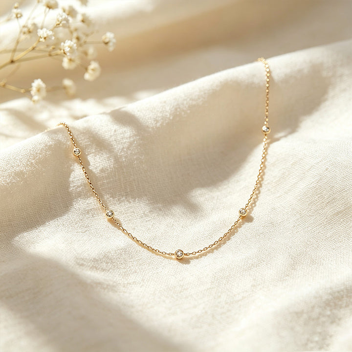 CZ Station Necklace