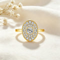 Oval Moissanite Solitaire Ring