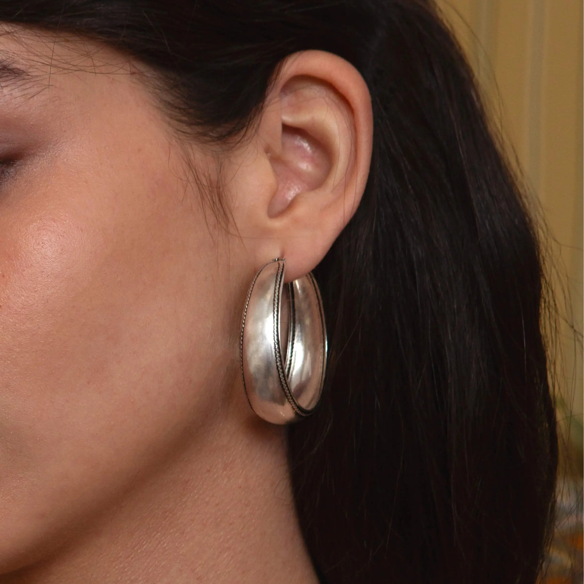 Rope Texture Hoop Earrings