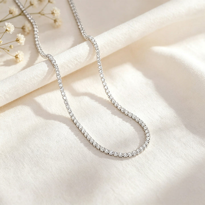 Full-Diamond Collarbone Necklace