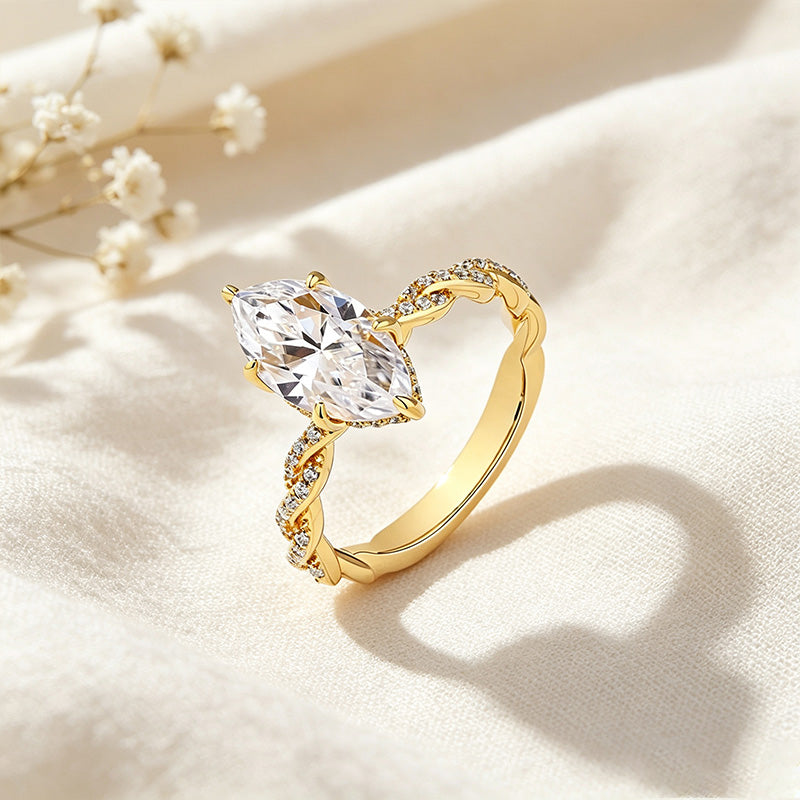 Marquise Cut Moissanite Ring Series