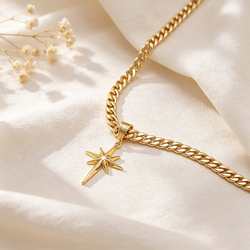 Star Pendant Cuban Necklace