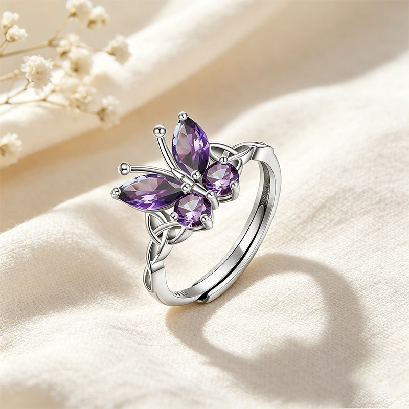 Butterfly Moissanite Ring