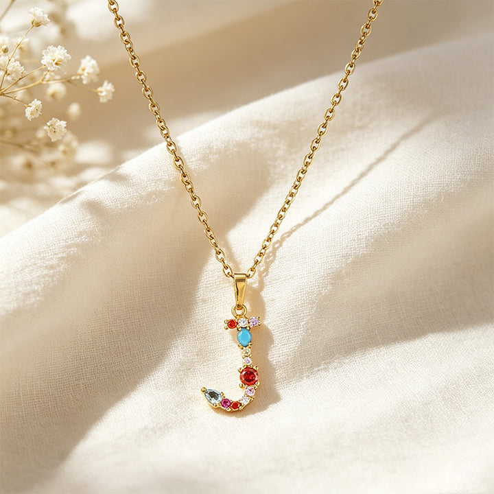Multicolor Letter Necklace