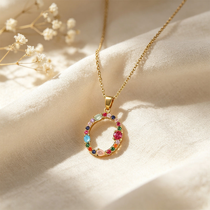 Multicolor Letter Necklace