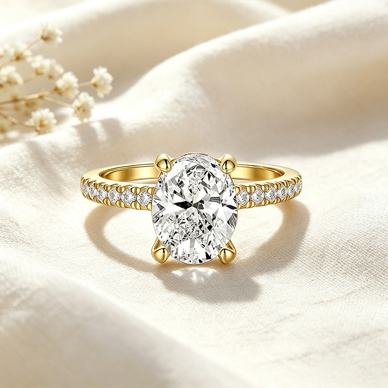3CT Oval CZ Bridal Ring Collection