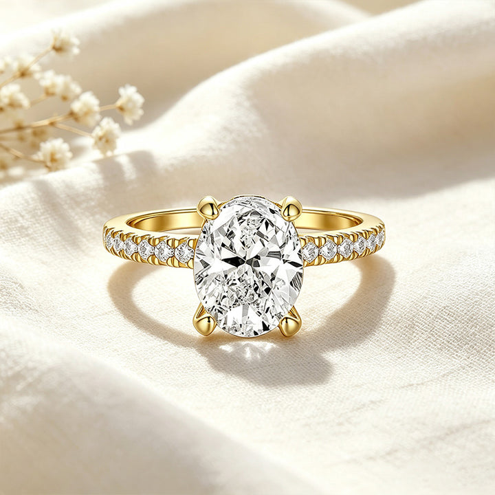 3CT Oval CZ Bridal Ring Collection