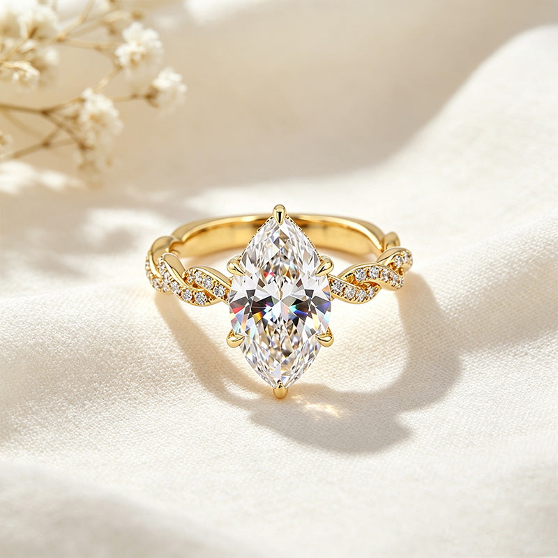Marquise Cut Moissanite Ring Series
