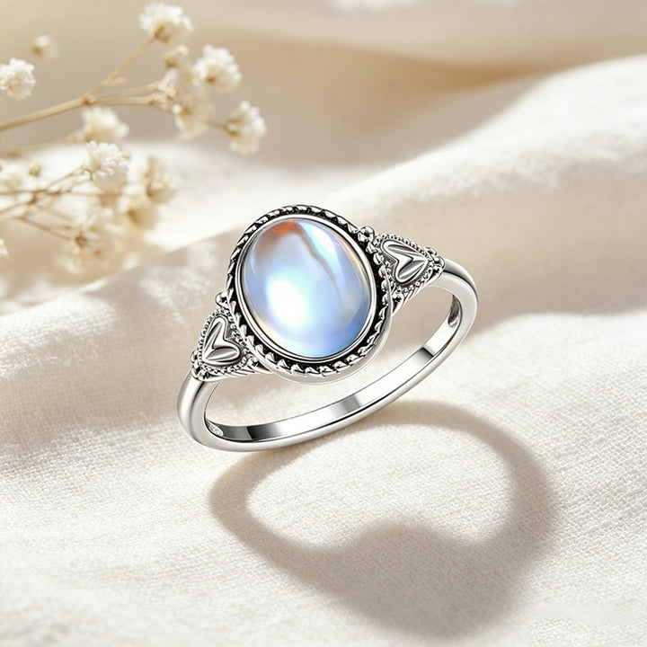 Iridescent Oval Crystal Ring
