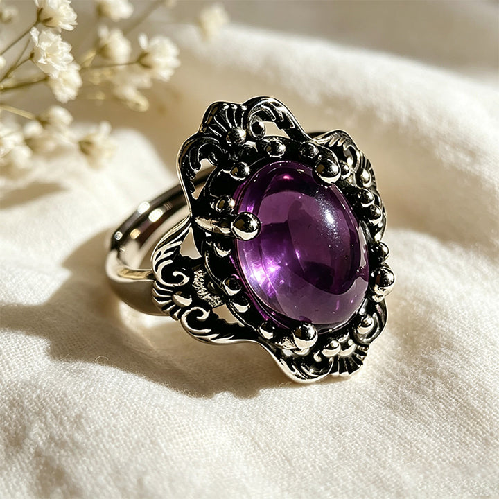 Amethyst Lace Band Ring