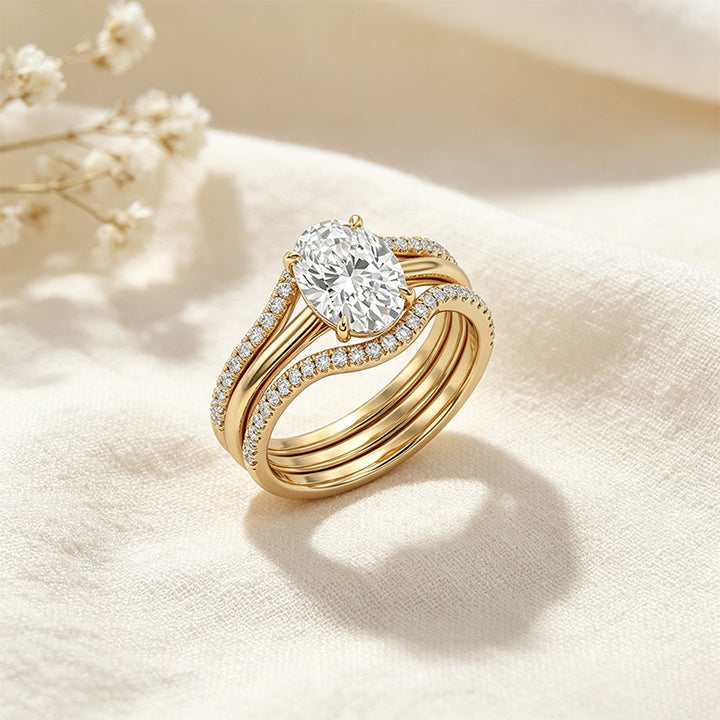Moissanite Stacking Ring Set