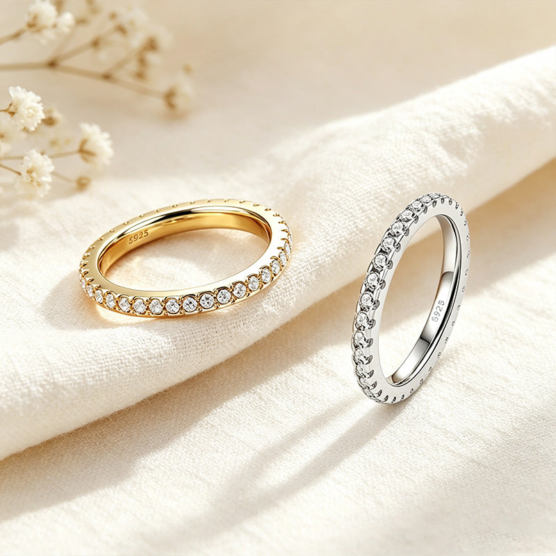 Full-Pavé Moissanite Ring