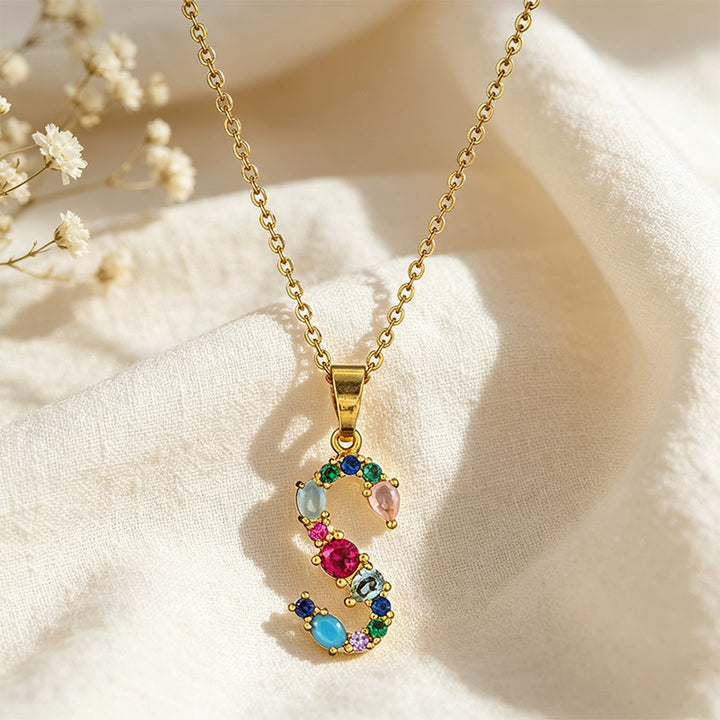 Multicolor Letter Necklace