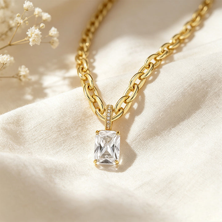 Moissanite Pendant Necklace