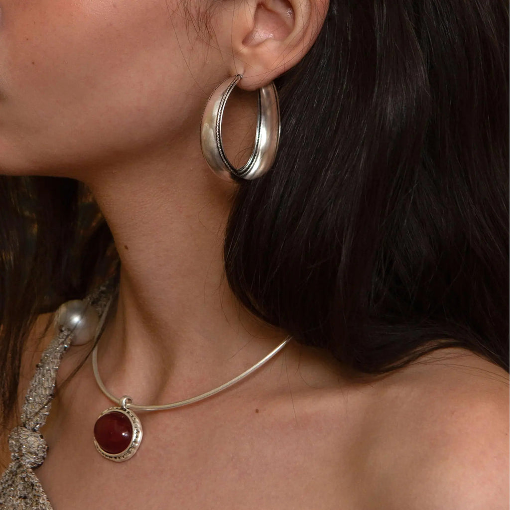 Rope Texture Hoop Earrings