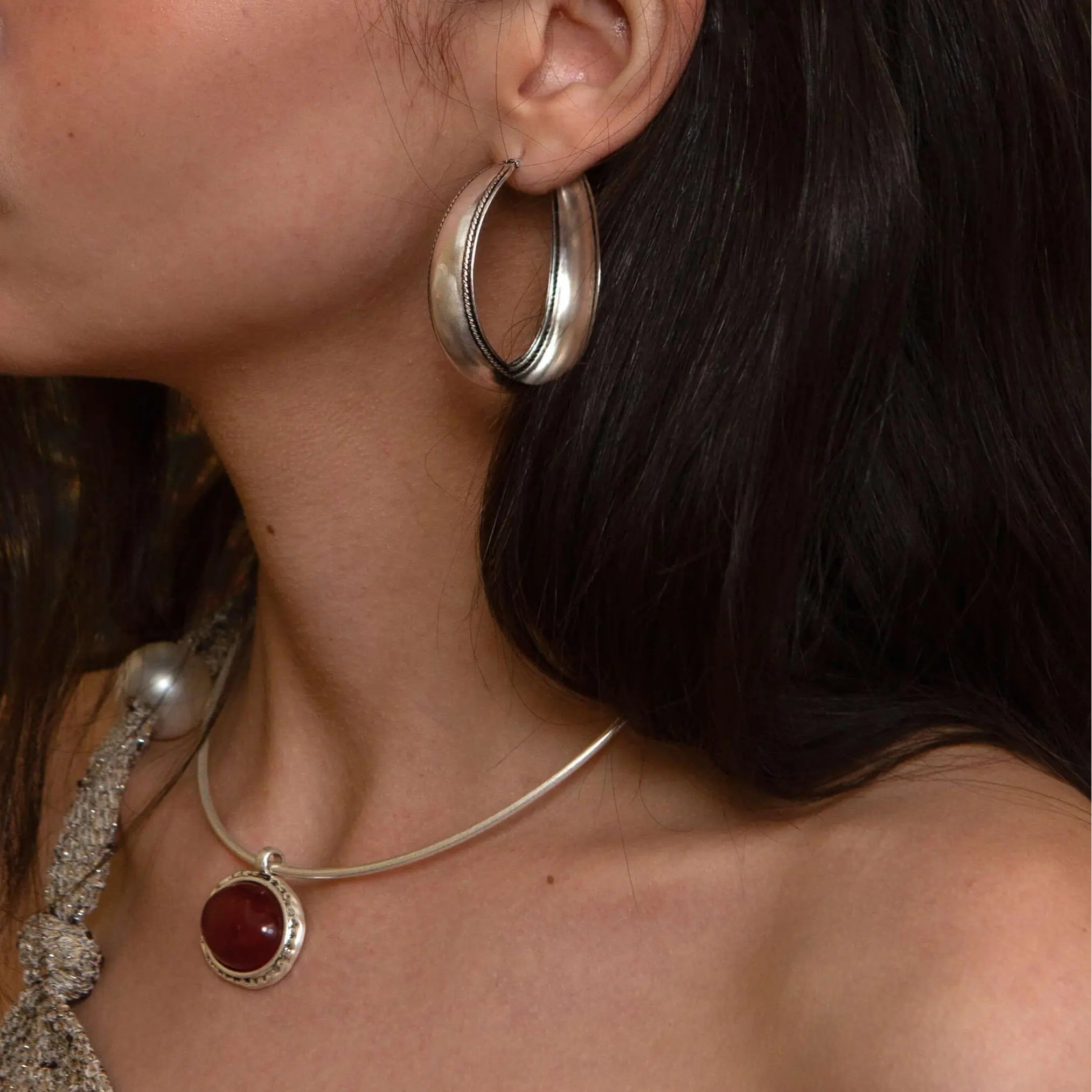 Rope Texture Hoop Earrings