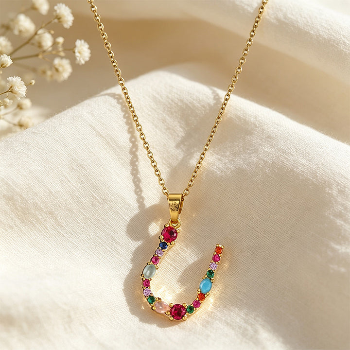 Multicolor Letter Necklace