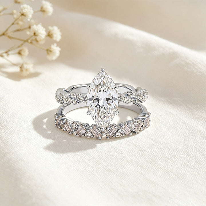 Marquise Cut Moissanite Ring Series