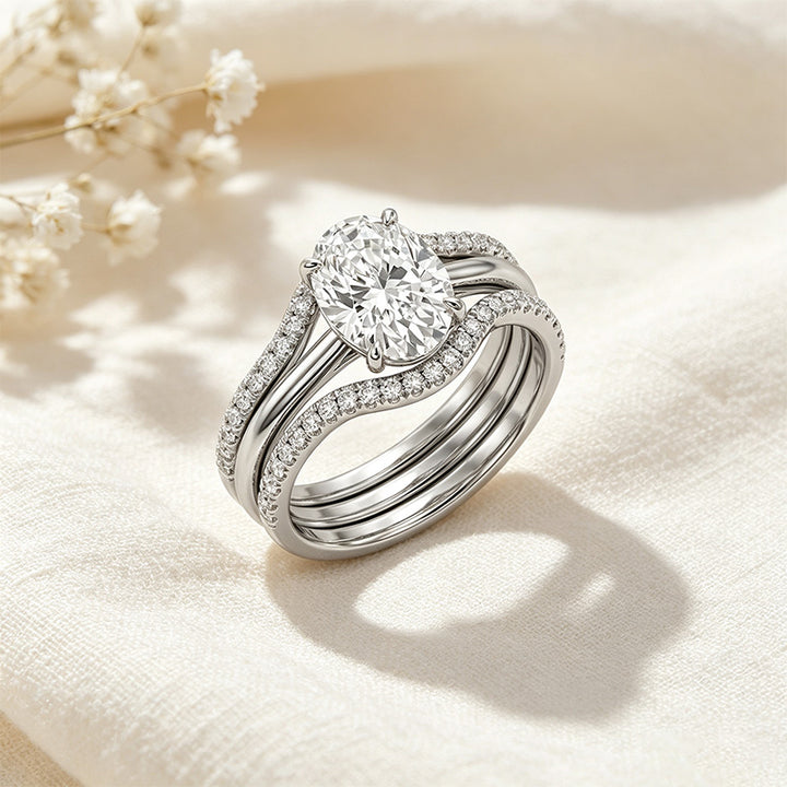 Moissanite Stacking Ring Set