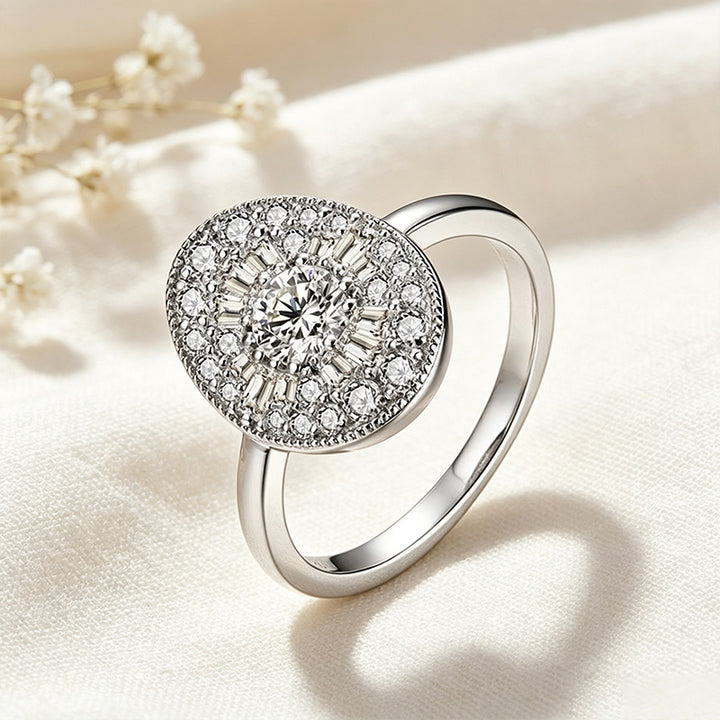 Oval Moissanite Solitaire Ring