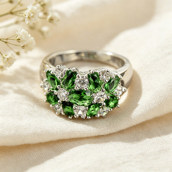 Moissanite Cluster Ring