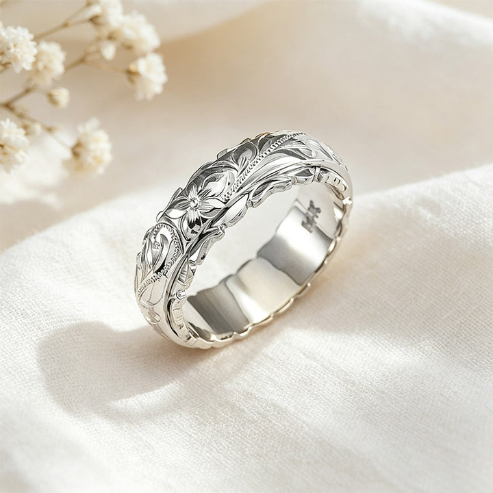 Bas-Relief Flower Ring