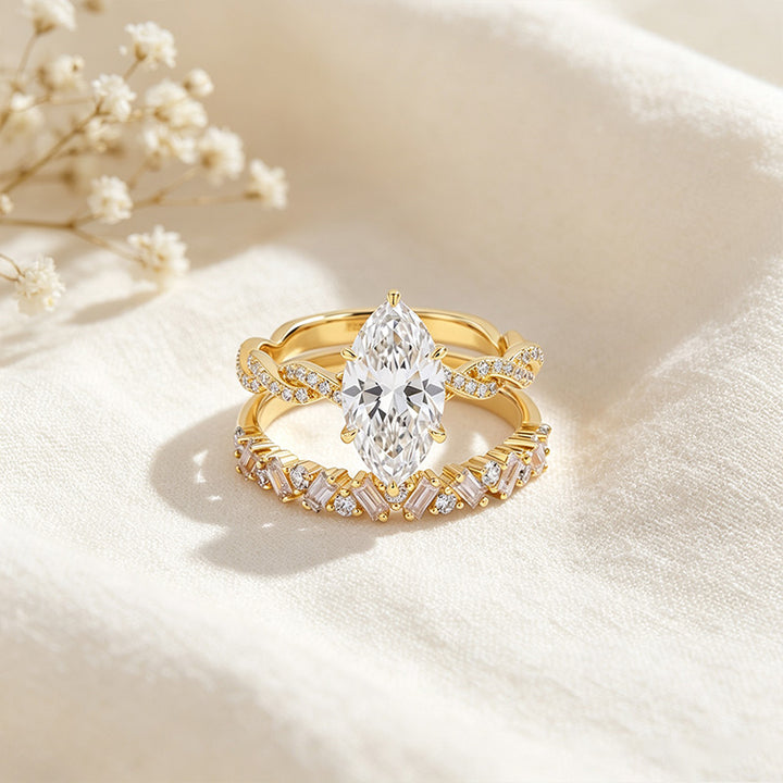 Marquise Cut Moissanite Ring Series