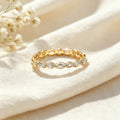 Marquise Moissanite Band Ring