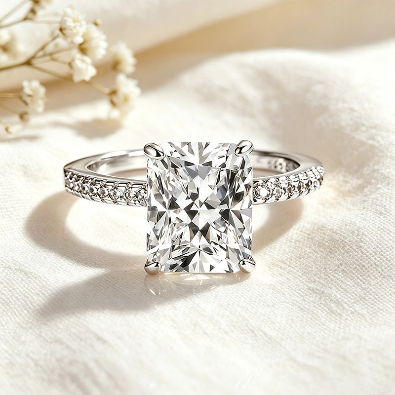 Radiant Cut Moissanite Ring