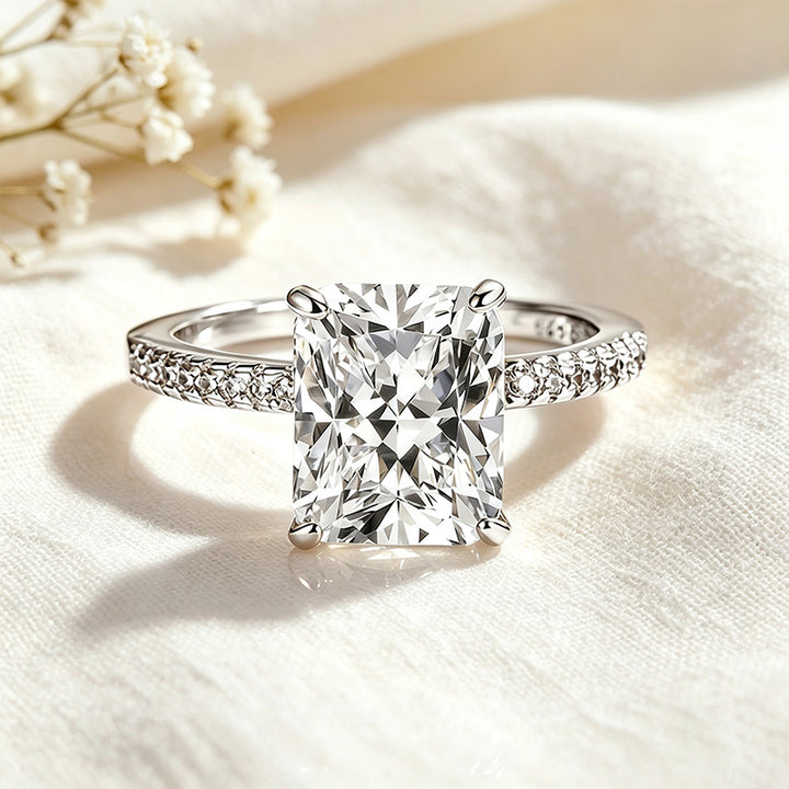 Radiant Cut Moissanite Ring