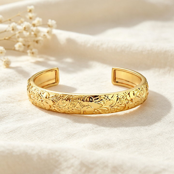 Orchid Flower Bangle