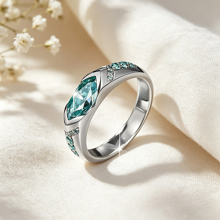 Marquise Moissanite Eye Ring