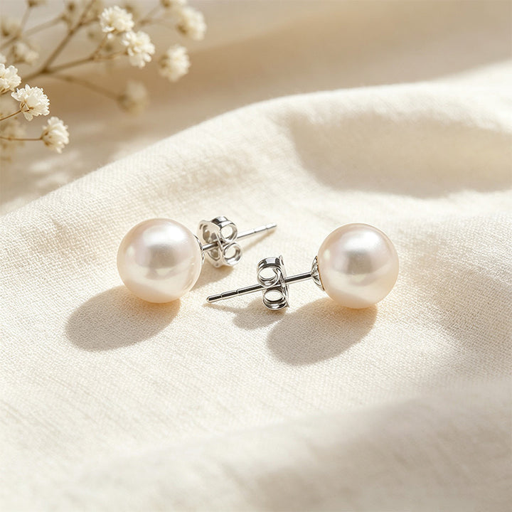 Pearl Shell Stud Earrings