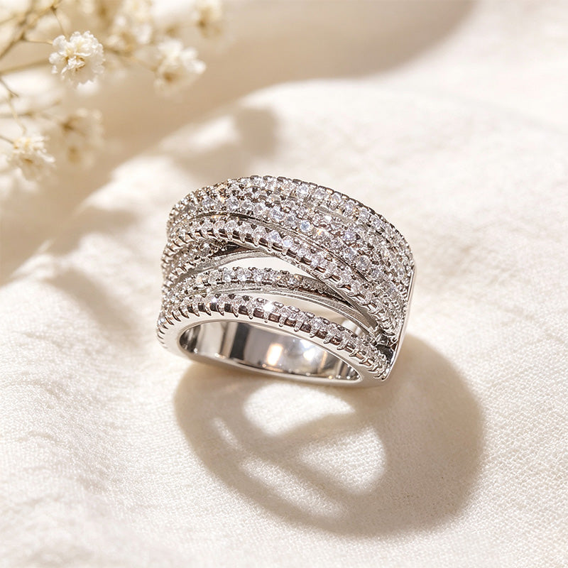 Paved Stone Wrap Ring