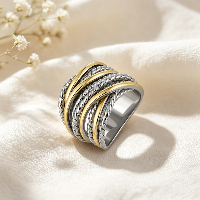 Intertwined Cable Band Ring