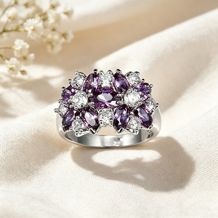 Moissanite Cluster Ring
