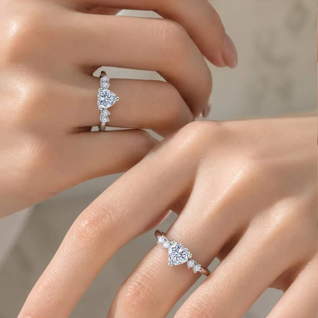 Heart Cut Moissanite Ring