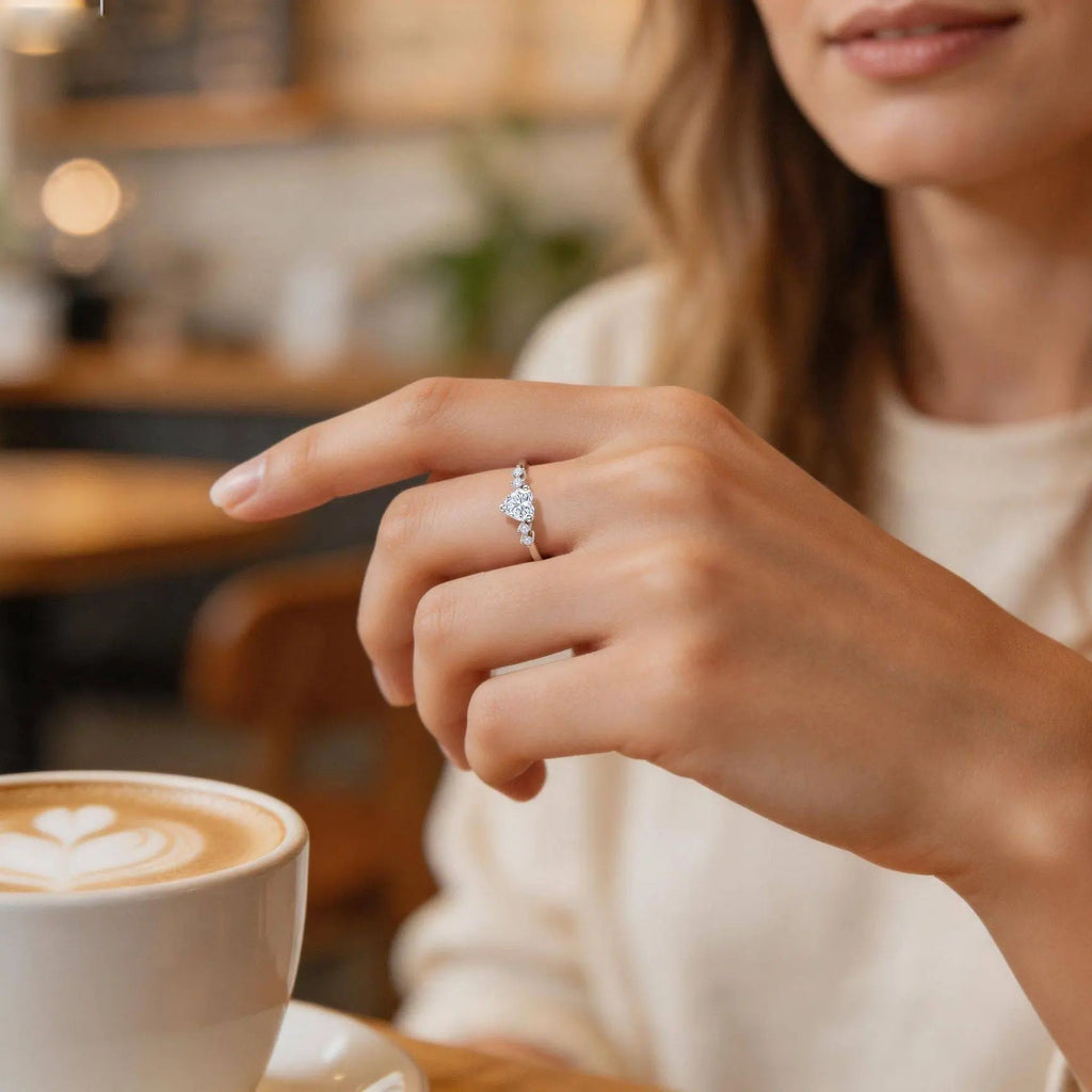 Heart Cut Moissanite Ring